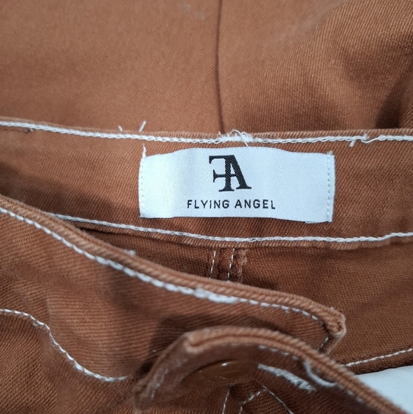 Flying Angel Brown Rust Baggy Jeans Size 9/29 Loose Fit Wide Leg Retro Y2K - Picture 11 of 13